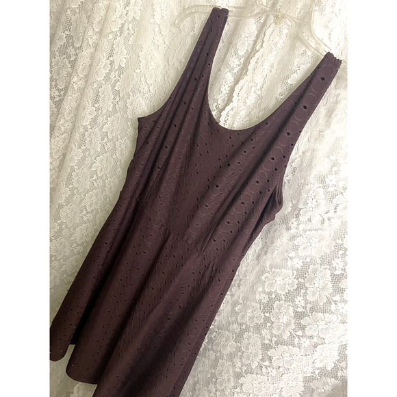 Loft Outlet Women's Large Purple Eyelet Cutout Back Dress - Picture 5 of 8